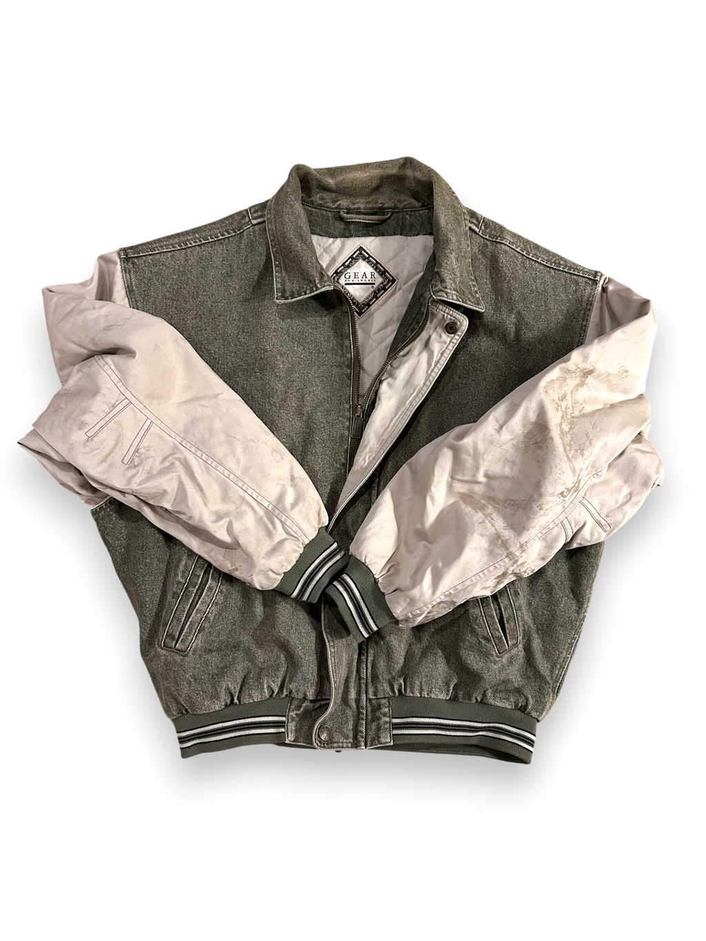 Green Denim - Bomber Jacket