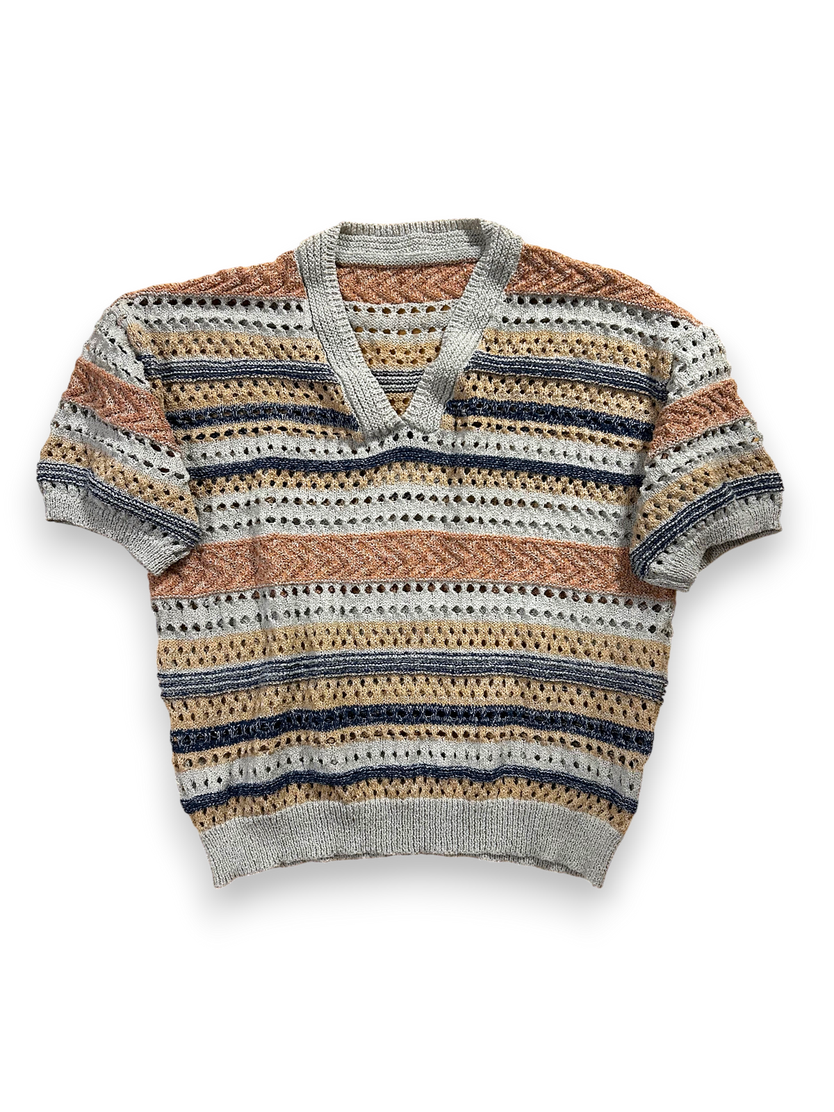 Mesh Knit - Striped Top