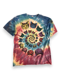 Psychedelic Cat - Tie Dye Tee Shirt
