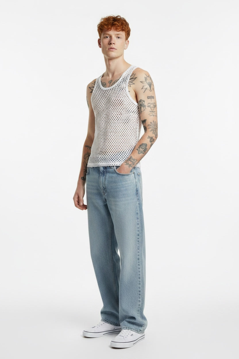White Fish net - Tank Top