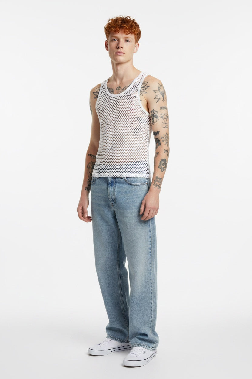 White Fish net - Tank Top